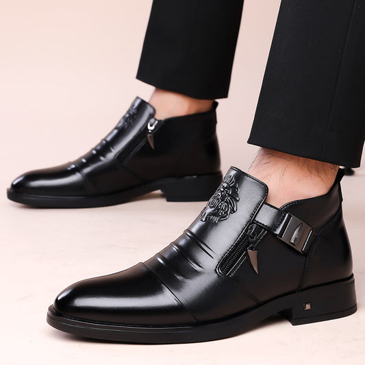 🎉 2026 Sale — Over 13,000 Sold!👞Men's Retro Business Slip-On Ankle Shoes – PU Leather, Cushioned Insole 👜
