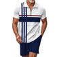 Men's Casual Zipper Shirt & Shorts Set