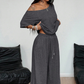 👗 LIMITED-TIME 50% OFF! 💥 Women's 2-Piece Set – Off-Shoulder Top, Wide-Leg Pants, Soft Fabric ✨