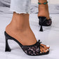 Women’s Fashion Square-Toe Open-Toe High Heel Sandals