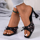 Women’s Fashion Square-Toe Open-Toe High Heel Sandals