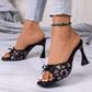Women’s Fashion Square-Toe Open-Toe High Heel Sandals