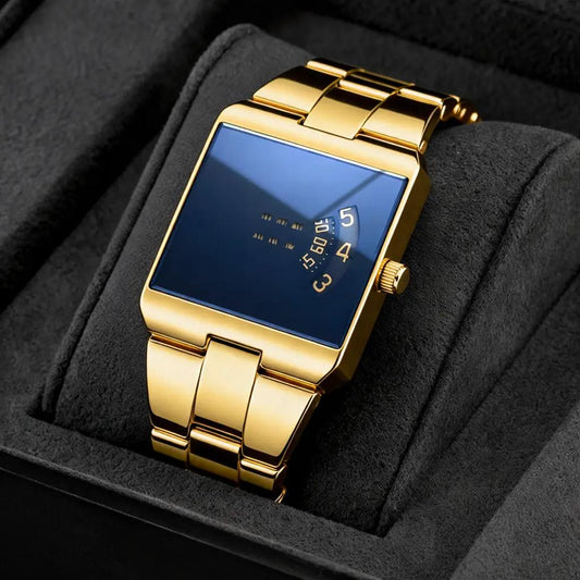 ⌚ 50% OFF! ✨ Men's Square Face Quartz Watch – Vintage Style, Precise Movement & Comfortable Strap 💼