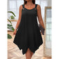 Women's Sleeveless Dress with Asymmetrical Hem