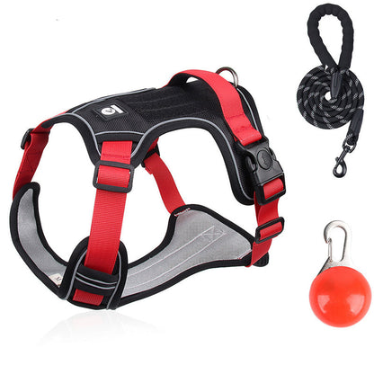 📢📢30% OFF !! ⏰No Pull Dog Harness with Leash & Collar LED
