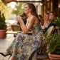 Floral Print Spaghetti Strap Maxi Dress