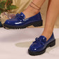 Women's Casual Patent Leather Bow Loafers