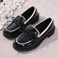 Women's Casual Patent Leather Bow Loafers