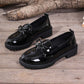 Women's Casual Patent Leather Bow Loafers