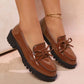 Women's Casual Patent Leather Bow Loafers