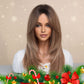 📢📢40% OFF !! ⏰Nice gift*Wig long hair Layered bangs wigs
