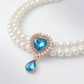 📢📢50% OFF !! ⏰Pet Pearl Necklace with Heart Gem Pendant
