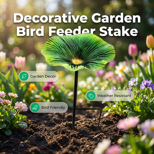 📢📢50% OFF !! ⏰Vibrant Garden Flower Stake Bird Feeder