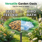 📢📢50% OFF !! ⏰Vibrant Garden Flower Stake Bird Feeder