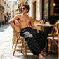 🩳Loose Comfort, Bold Edge 🖤Men's Casual Harem Pants with Elastic Ankles