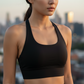 Women's Halter Neck Ruched Sports Bra