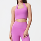 Women's Halter Neck Ruched Sports Bra