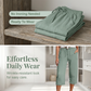 👖 LIMITED-TIME 50% OFF! ✨ Women’s Pleated Cropped Pants – Relaxed Wide-Leg, Adjustable Waist, Cotton Blend 🌿