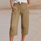 👖 LIMITED-TIME 50% OFF! ✨ Women’s Pleated Cropped Pants – Relaxed Wide-Leg, Adjustable Waist, Cotton Blend 🌿