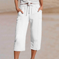 👖 LIMITED-TIME 50% OFF! ✨ Women’s Pleated Cropped Pants – Relaxed Wide-Leg, Adjustable Waist, Cotton Blend 🌿
