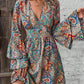 📢📢50% OFF !! ⏰Women's Elegant Paisley Print V-Neck Flared Sleeve Dress