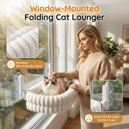 🐱 LIMITED-TIME 50% OFF! 🪟 Foldable Cat Window Hammock with Suction Cups – Space-saving, Cozy, Secure ✨