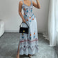 👗 LIMITED-TIME 50% OFF! ✨ Sleeveless Folk Print Slit Dress – Elegant V-Neck, A-Line Silhouette 💃