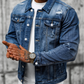 ⏳ LAST 7 DAYS AT £29.99! Men’s Casual Vintage-Wash Distressed Denim Jacket