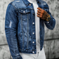 ⏳ LAST 7 DAYS AT £29.99! Men’s Casual Vintage-Wash Distressed Denim Jacket