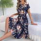 👗 LIMITED-TIME 50% OFF! ✨ Floral Print Pleated Midi Dress – Elegant, Feminine ✨