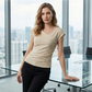 👚 50% OFF NOW! ✨ Women's Asymmetrical V-Neck Ruched Solid Top – Flattering, stretchy & perfect for date nights, work or layering under blazers 💃