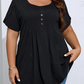 👚 LIMITED-TIME 50% OFF! ✨ Women’s Pleated Puff Sleeve Tee – Elegant Detail, Loose Fit, Chic 🌸