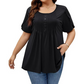 👚 LIMITED-TIME 50% OFF! ✨ Women’s Pleated Puff Sleeve Tee – Elegant Detail, Loose Fit, Chic 🌸