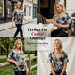 👚 LIMITED-TIME 50% OFF! ✨ Tie-Dye Lace-Up V-Neck Tee – Adjustable Fit, Soft Blend, Casual Chic 🌈