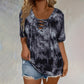 👚 LIMITED-TIME 50% OFF! ✨ Tie-Dye Lace-Up V-Neck Tee – Adjustable Fit, Soft Blend, Casual Chic 🌈