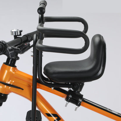 🚲 LIMITED-TIME 50% OFF! 💥 Front Mounted Kids Bike Seat – Adjustable, Foldable, High-Carbon Steel Frame ✨