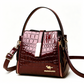 👜 LIMITED-TIME 50% OFF! ✨ Glossy Crocodile Handbag – Structured, Gold Hardware, Spacious 💫