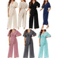 👗 LIMITED-TIME 50% OFF! ✨ Elegant V-Neck Jumpsuit – Wide Leg, Waist Tie, Breathable Fabric 💃