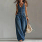 👖 LIMITED-TIME 50% OFF! 💥 Women's Denim Jumpsuit – Button-Front, Wide-Leg, Cotton Blend ✨
