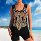 🏖️ LIMITED-TIME 50% OFF! ✨ Sporty Two-Piece Bathing Suit – Criss-Cross Neck, Boy Shorts, Quick-Dry 🏄‍♀️