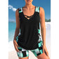 🏖️ LIMITED-TIME 50% OFF! ✨ Sporty Two-Piece Bathing Suit – Criss-Cross Neck, Boy Shorts, Quick-Dry 🏄‍♀️