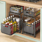 🎉 2026 Sale — Over 33,000 Sold!💞 Double-Tier Pull-Out Shelf Cabinet Organiser – Maximize Your Space 📦