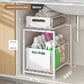🎉 2026 Sale — Over 33,000 Sold!💞 Double-Tier Pull-Out Shelf Cabinet Organiser – Maximize Your Space 📦