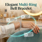 🔔 LIMITED-TIME 50% OFF! 💥 Adjustable Silver Bell Charm Bangle Bracelet – Playful Sound, Polished Finish, Coil Accents ✨