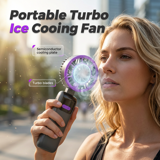 🌀 LIMITED-TIME 50% OFF! ✨ Portable Handheld Cooling Fan – 100 Speeds, 12H Battery, Foldable ❄️