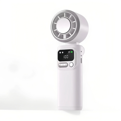 🌬️ LIMITED-TIME 50% OFF! ✨ 199-Speed Handheld Fan – Digital Display, Frost Surface, Adjustable Head 🌡️