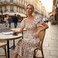 👗 LIMITED-TIME 50% OFF! ✨ Square Neck Floral Midi Dress – Smocked Bodice, Flowy Tiered Skirt, Romantic 🌸