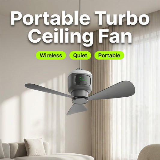 🎉 2026 Sale — Over 68,000 Sold! 💨 Rechargeable Hanging Fan with Light – 12000mAh Battery & Remote Control 🌙