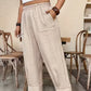 👖 LIMITED-TIME 50% OFF! ✨ Women’s Cuffed Ankle Pants – Relaxed Fit, Elastic Waist, Solid Colors 🍂