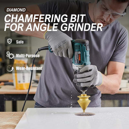 ⚙️ LIMITED-TIME 50% OFF! ✨ Diamond Chamfering Bit for Grinder – Multi-Function, Brazed Diamond, M10 Fit 🔧